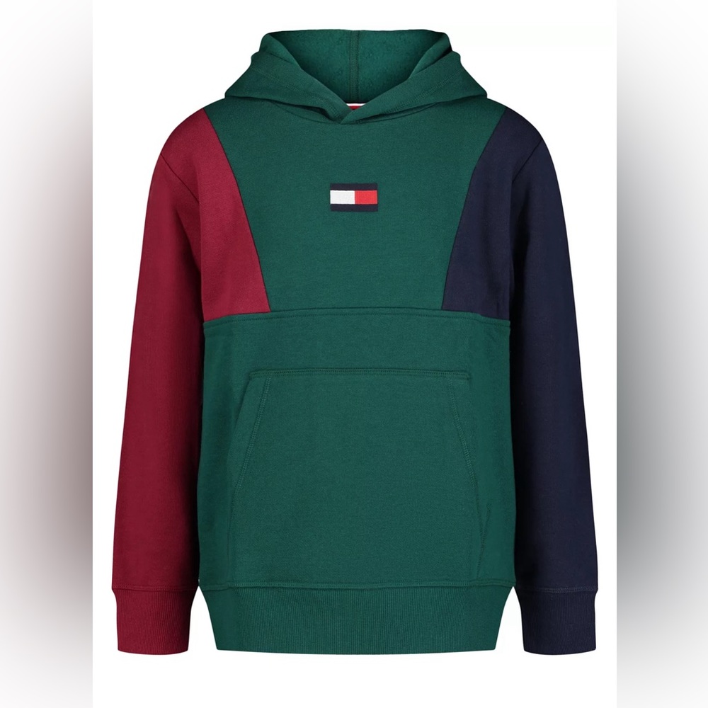 Tommy Hilfiger retro color block hooded sweatshirt